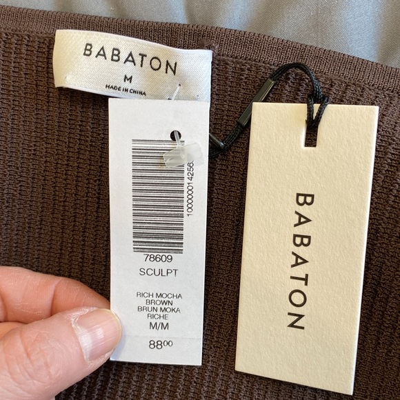 Babaton Long sleeve Top Ribbed Brown Size medium - Picture 9 of 11